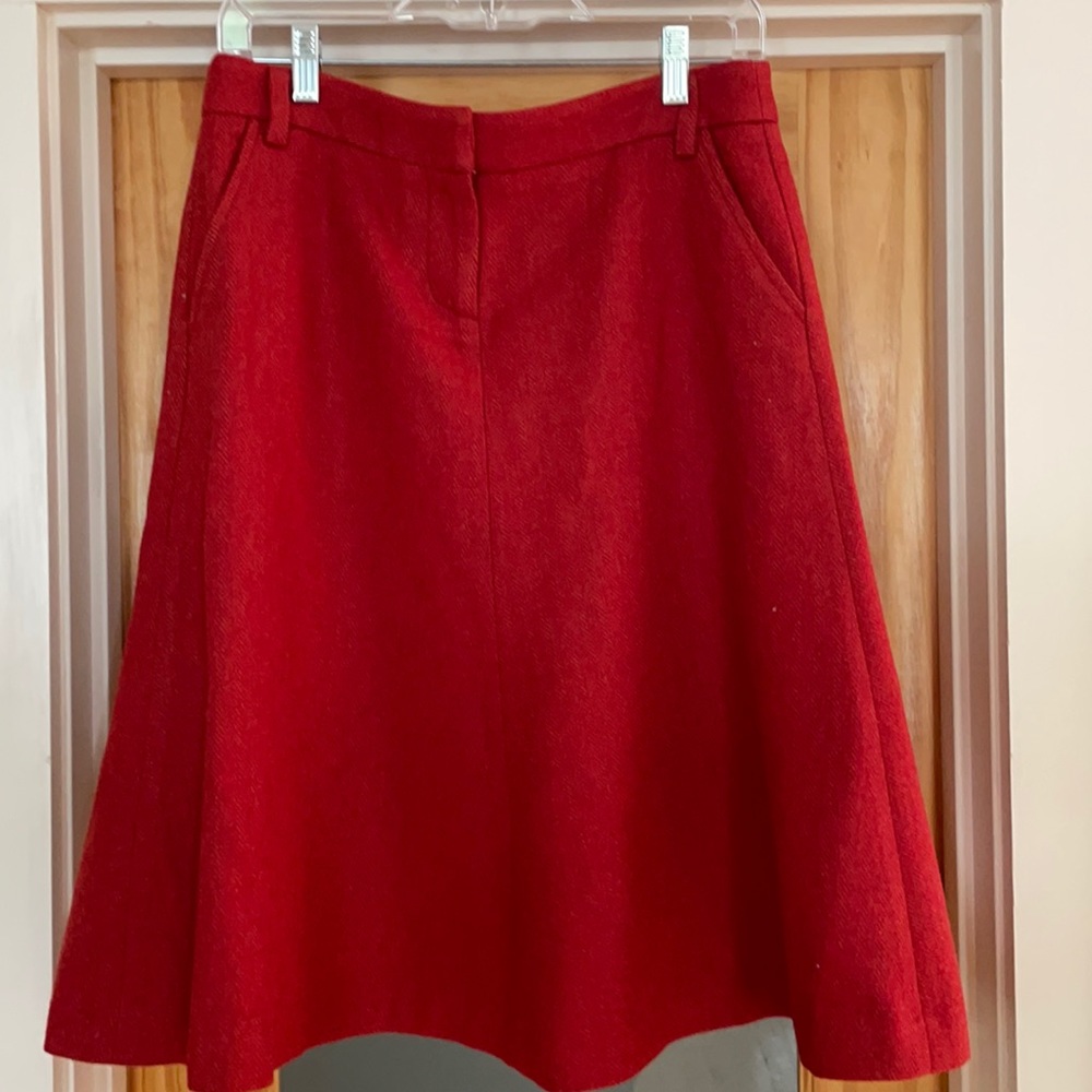 J. Crew 100% wool skirt (burnt orange; sz. 4)